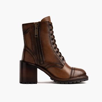 Thursday Boots Boots Rebel Bőr Magassarkú Női Barna | HU190TCE