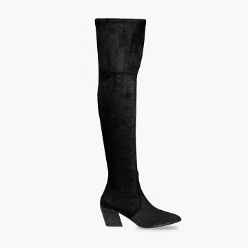 Thursday Boots Boots Tempest Velúr Magassarkú Női Fekete | HU187ILH