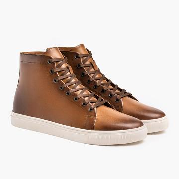 Thursday Boots Premier High Tops Bőr Tornacipő Férfi Arany | HU380VRW