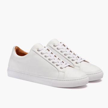 Thursday Boots Premier Low Tops Bőr Classic Tornacipő Férfi Fehér | HU366AHK