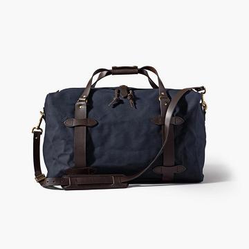 Thursday Boots Rugged Twill Duffle Bőr Táska Férfi Sötétkék | HU313HUL